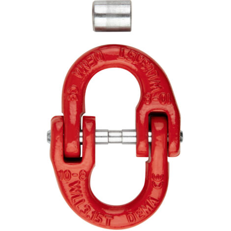 Verbindungsglied Stahl 10mm rot Forstkette Rückekette Güteklasse 8 3,15t Zuglast