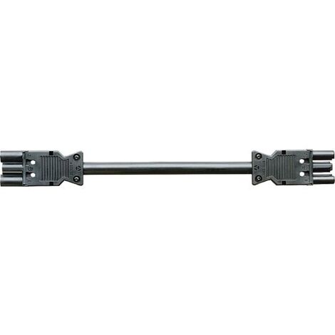 Verbindungsleit. Wieland GST18i3 1,0 m, schwarz, H05VV-F 3G2,5 mm² 3-polig, Buchse - Stecker