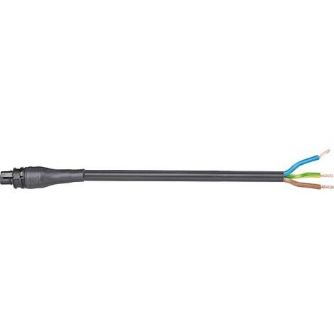 Verbindungsleit. Wieland RST20i3 1,0 m, schwarz, H07RN-F 3G1,5 mm² 3-poliger Stecker - freies Ende