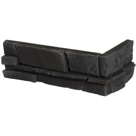 Verblender Ecke Averno anthrazit Maß: 32,5 x 11,7 / 15 cm Stärke: 22 - 38 mm