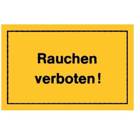 ITEC Verbotsschild 250x150mm Rauchen verboten