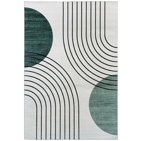 Vercai Rugs Collection Fenix - Tapis à Poils Ras - Carpet Moderne avec Design Vintage - Chenille - 120x180 cm
