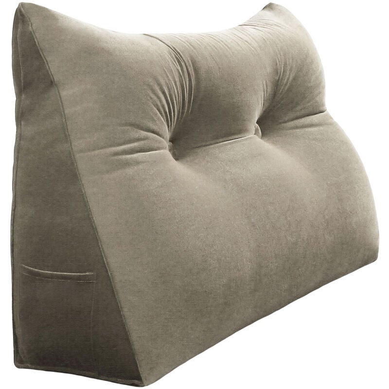 Vercart - Coussin de Lecture Compensé, Triangulaire Coussin à Coins, Gros Coussin Canapé, Traversin Tête de lit Support Arrière, Oreiller Cervical
