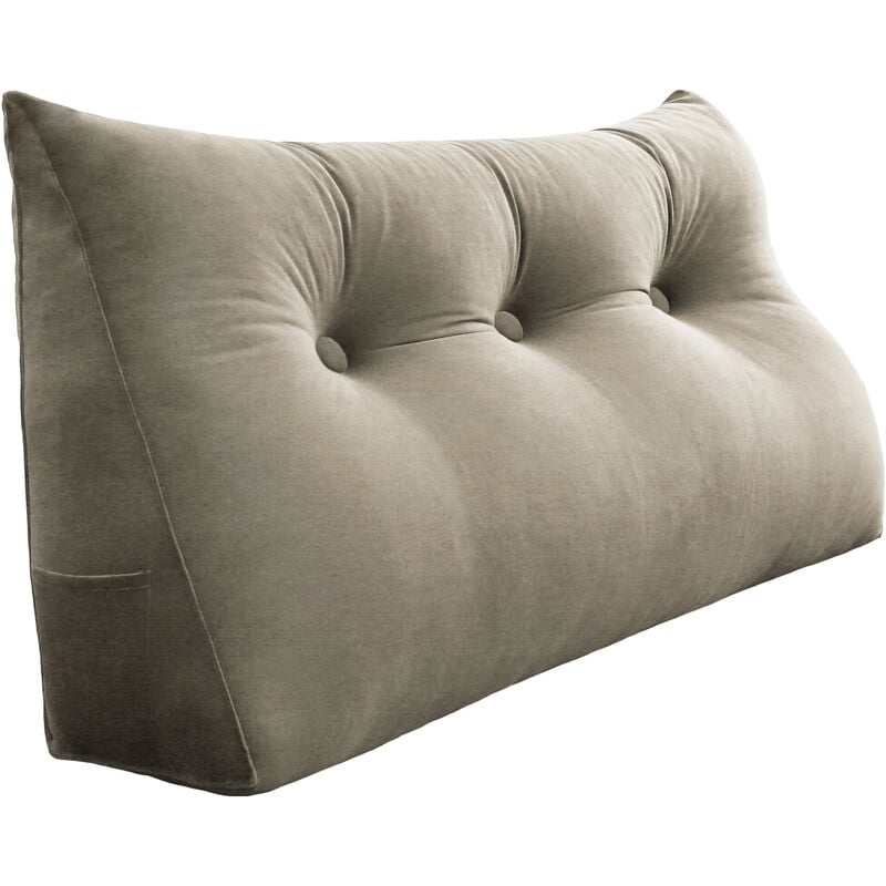 Vercart - Coussin de Lecture Compensé, Triangulaire Coussin à Coins, Gros Coussin Canapé, Traversin Tête de lit Support Arrière, Oreiller Cervical
