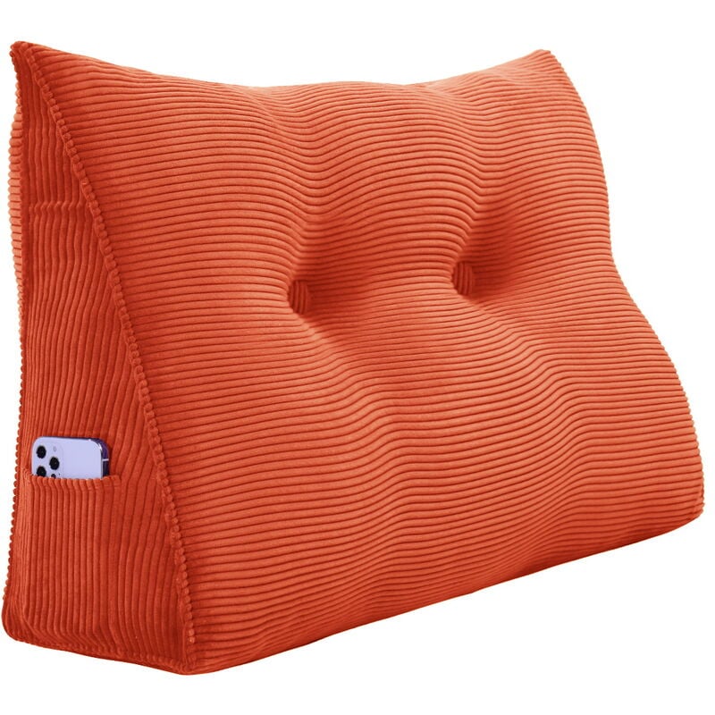 Vercart - Coussin de Lecture Compensé, Triangulaire Coussin à Coins, Gros Coussin Canapé, Traversin Tête de lit Support Arrière, Oreiller Cervical