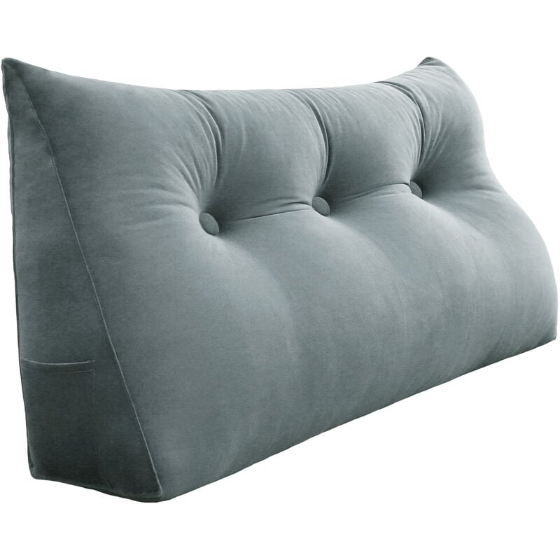 Vercart - Coussin de Lecture Compensé, Triangulaire Coussin à Coins, Gros Coussin Canapé, Traversin Tête de lit Support Arrière, Oreiller Cervical