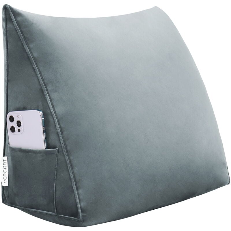 VERCART Coussin de Lecture Compensé pour les Enfants, Triangulaire Coussin à Coins, Traversin Tête de lit Support Arrière, Oreiller Cervical Dossier