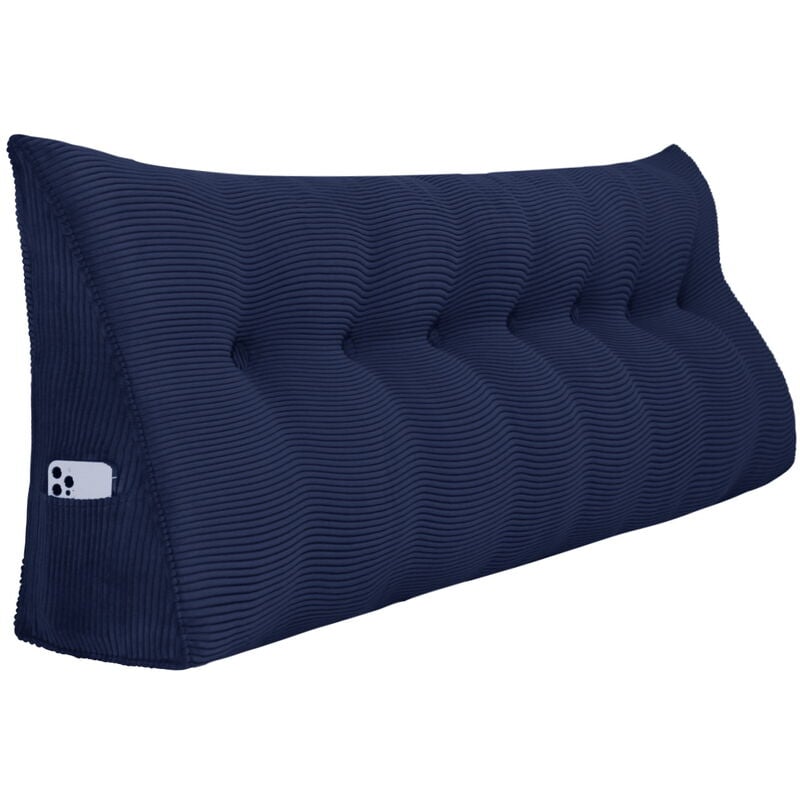 VERCART Coussin de Lecture Compensé, Triangulaire Coussin à Coins, Gros Coussin Canapé, Traversin Tête de lit Support Arrière, Oreiller Cervical