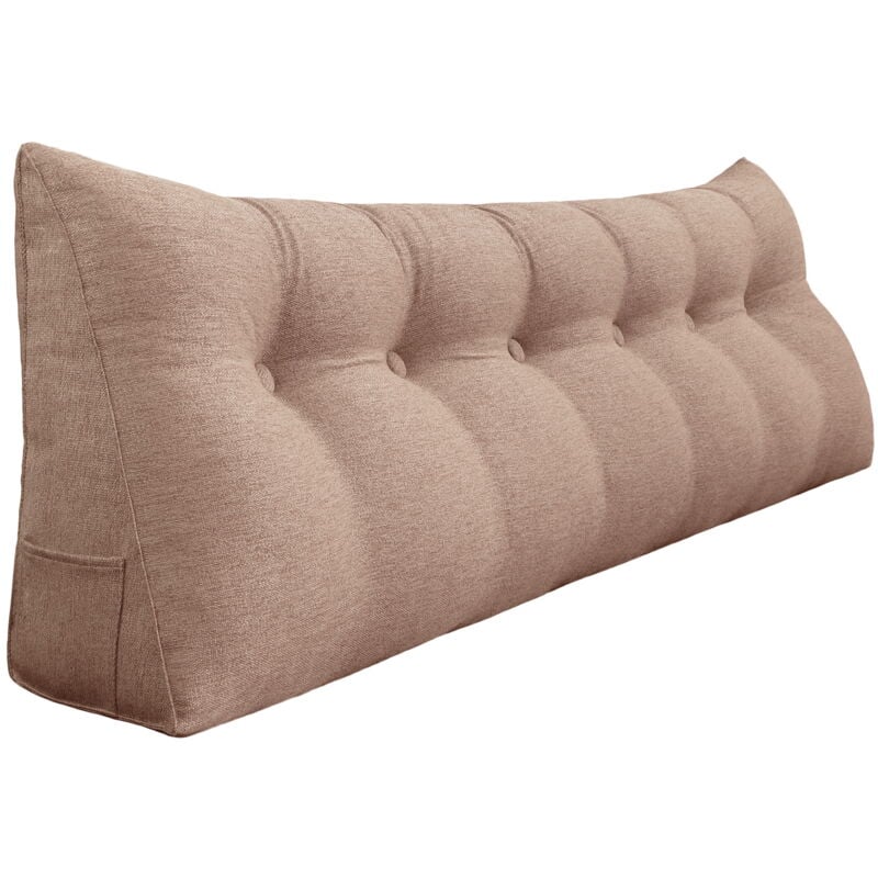 Vercart - Coussin de Lecture, Oreiller Traversin Soutien Dorsal, Triangulaire Coussin à Coins, Gros Coussin Canapé, Coussin tête de Lit Dossier,