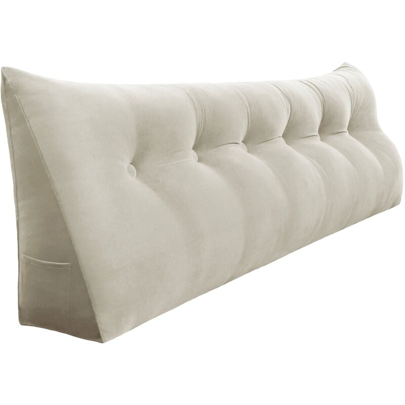 Vercart - Coussin de Lecture, Oreiller Traversin Soutien Dorsal, Triangulaire Coussin à Coins, Gros Coussin Canapé, Coussin tête de Lit Dossier,