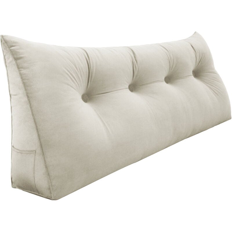 VERCART Coussin de Lecture, Oreiller Traversin Soutien Dorsal, Triangulaire Coussin à Coins, Gros Coussin Canapé, Coussin tête de Lit Dossier,