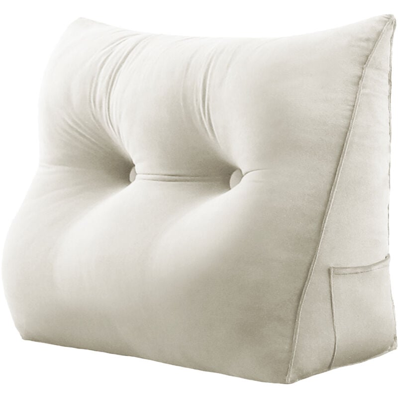 Vercart - Coussin de Lecture, Oreiller Traversin Soutien Dorsal, Triangulaire Coussin à Coins, Gros Coussin Canapé, Coussin tête de Lit Dossier,