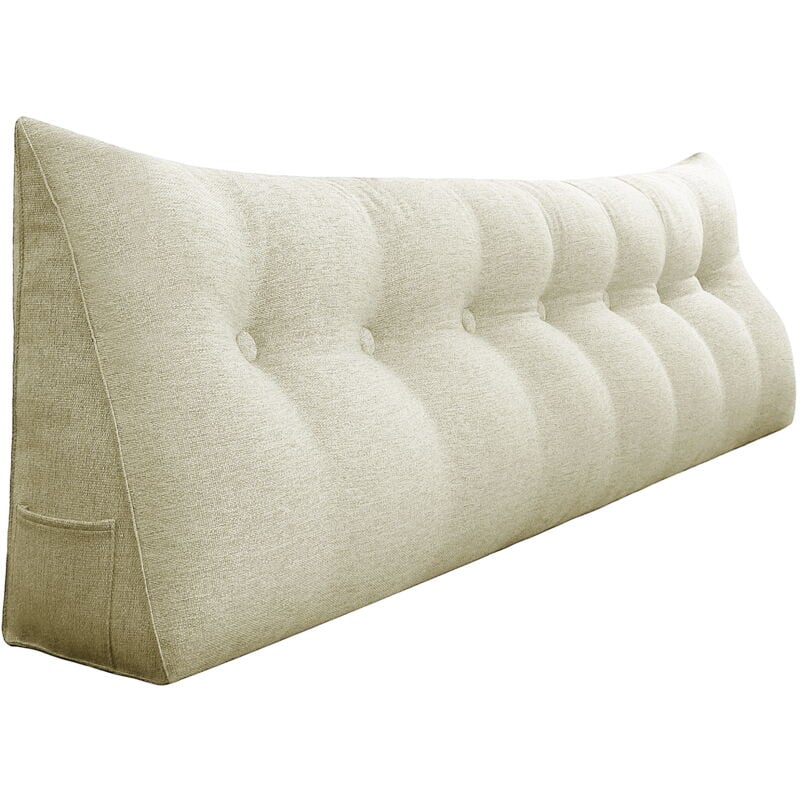 Vercart - Coussin de Lecture, Oreiller Traversin Soutien Dorsal, Triangulaire Coussin à Coins, Gros Coussin Canapé, Coussin tête de Lit Dossier,