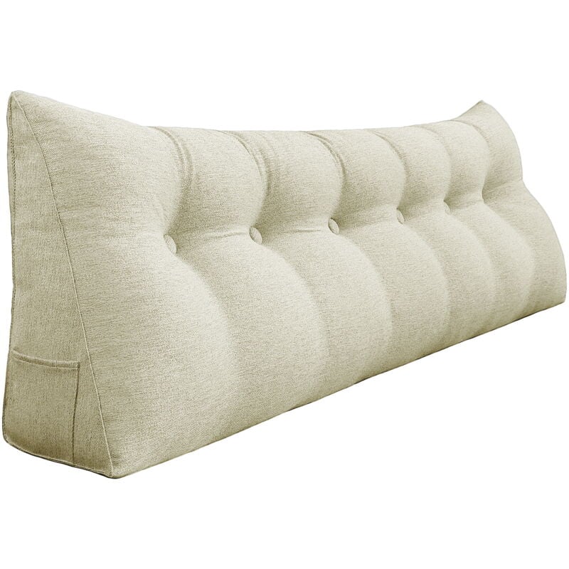 Vercart - Coussin de Lecture, Oreiller Traversin Soutien Dorsal, Triangulaire Coussin à Coins, Gros Coussin Canapé, Coussin tête de Lit Dossier,