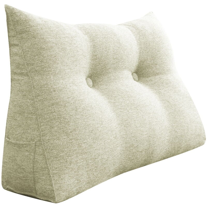 VERCART Coussin de Lecture, Oreiller Traversin Soutien Dorsal, Triangulaire Coussin à Coins, Gros Coussin Canapé, Coussin tête de Lit Dossier,