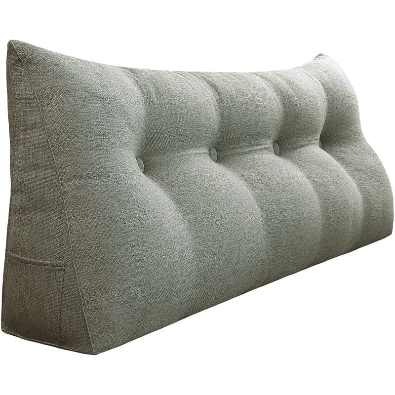 VERCART Coussin de Lecture, Oreiller Traversin Soutien Dorsal, Triangulaire Coussin à Coins, Gros Coussin Canapé, Coussin tête de Lit Dossier,