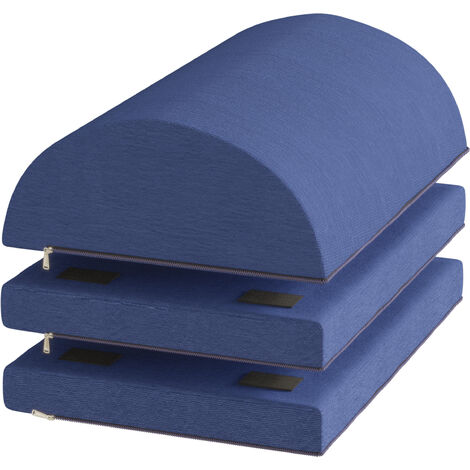 VERCART Fußstütze unter dem Schreibtisch, Fußkissen Fußhocker, ergonomisches Fußstützenpolster, mit hochdichtem Schwamm, verstellbare Höhe, 45x30x21CM