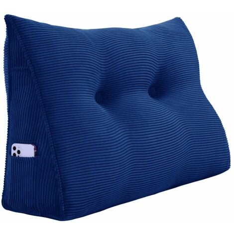 CoByda Grande cuscino triangolare per testiera - Schienale, supporto a  cuneo, cuscino da letturaGrigio120 cm