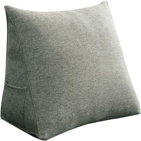 VERCART Grande cuscino a cuneo per il riposo a letto, cuscino lungo per la lettura, cuscino decorativo per la testiera, cuscino triangolare per la schiena, cuscino da salotto per il letto da giorno o