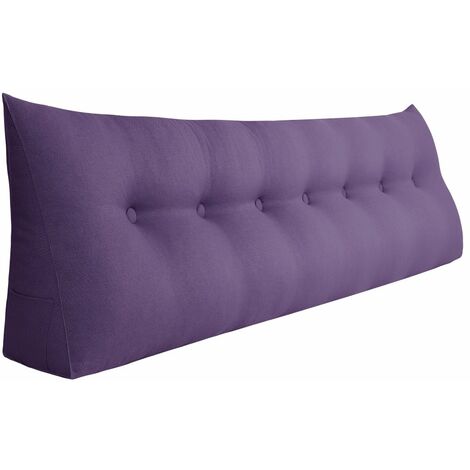 VERCART Grande cuscino a cuneo per il riposo a letto, cuscino lungo per la lettura, cuscino decorativo per la testiera, cuscino triangolare per la schiena, cuscino da salotto per il letto da giorno o 
