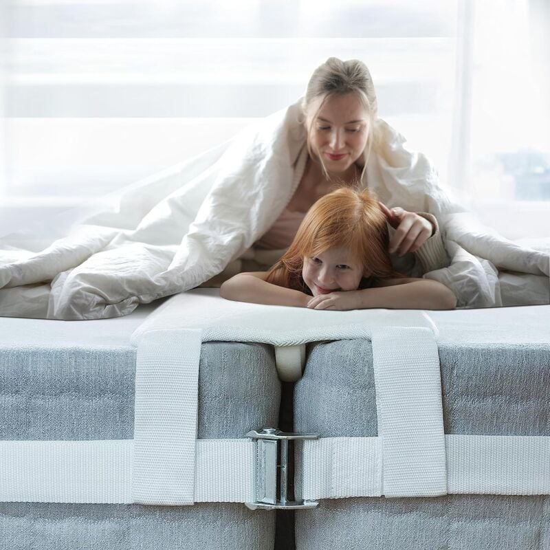 Kit de Conversion Pont de lit Double à Roi, 200cm, Remplissage d'espace, lit réglable, connecteur de lit jumeau - Vercart