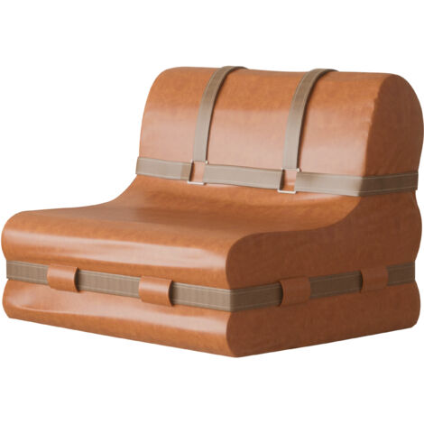 VERCART Sofa, Ledersofa, 2-Sitzer Kunstleder, Sitzsack für drinnen/außen, wasserdichter Sitzsack zum Entspannen