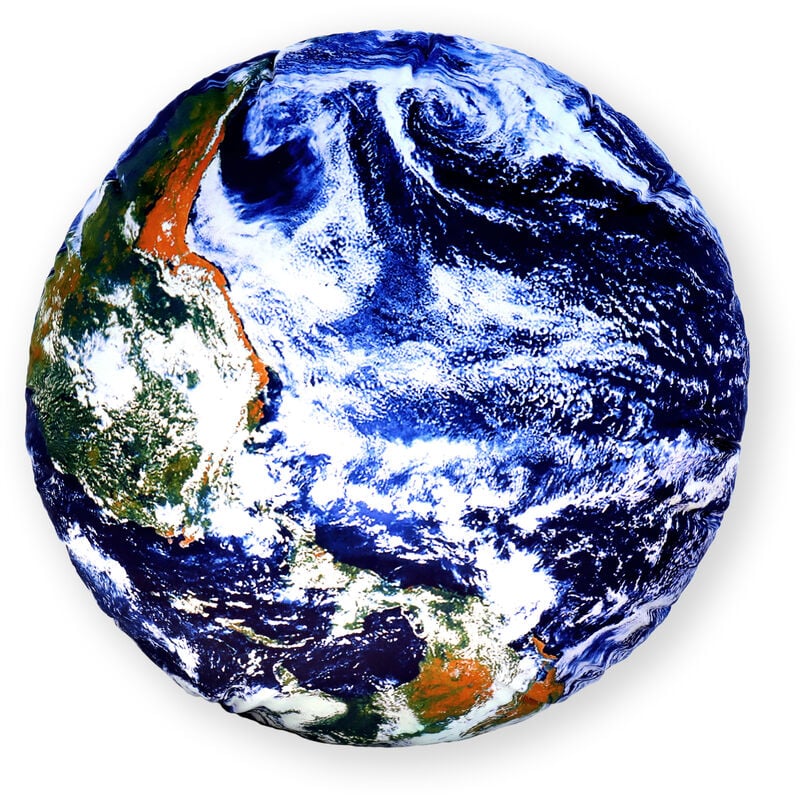 Vercart - Système Solaire Thème Terre Oreiller Décoratif Science Éducatif Jeu pour Enfants Oreiller Enfants Chambre Sol Oreiller, Bleu, 25x25x6cm