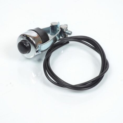 Verchromter Druckknopf zur Erdung des Lenkers 22mm Motorrad