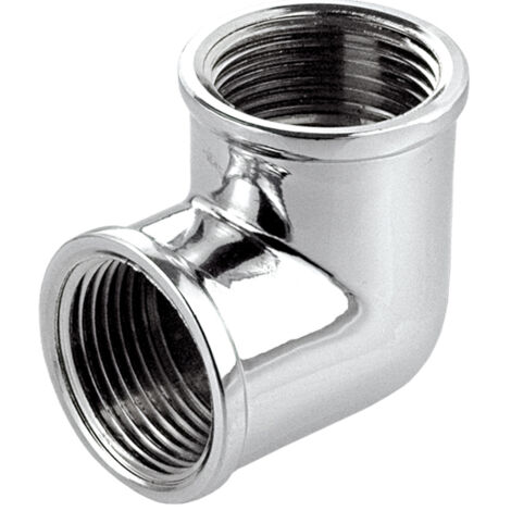 Verchromter Messing-Winkel 1/2"" Innen-/Innengewinde