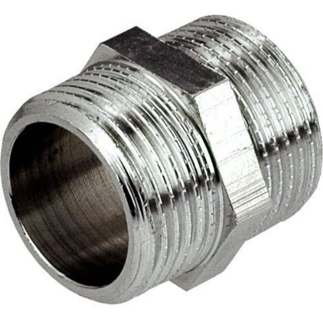 Verchromter Messingnippel 3/4"