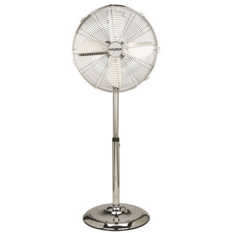 Verchromter Standventilator Maurer 125 cm hoch