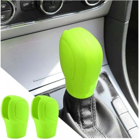 (Verde) 2 fundas universales de silicona para palanca de cambios de coche.