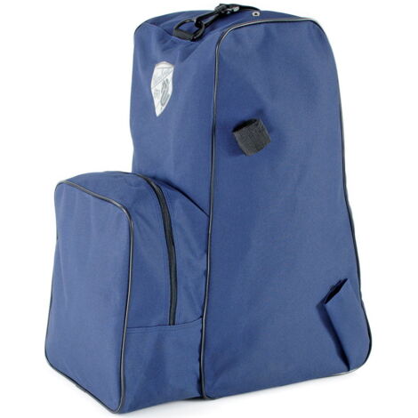 Verde - Borsa in nylon porta stivali cap e frustino, tinta unita con bordo a contrasto