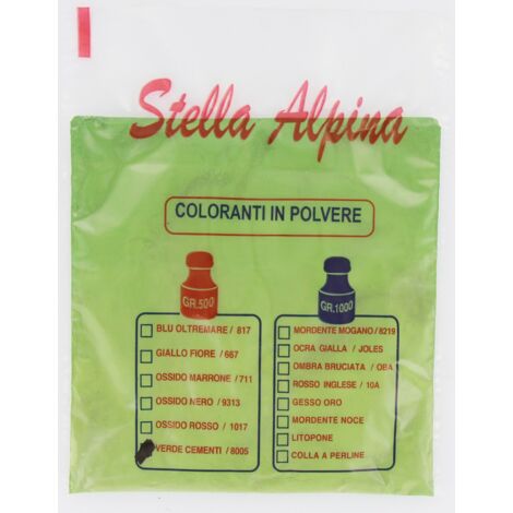 Verde tinteggiante di intonaci cemento per colorazione pavimentazione confezione da 500 gr