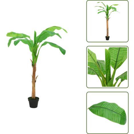 Verde - vidaXL Albero di Banane Artificiale con Vaso 180 cm Verde - Albero di banane