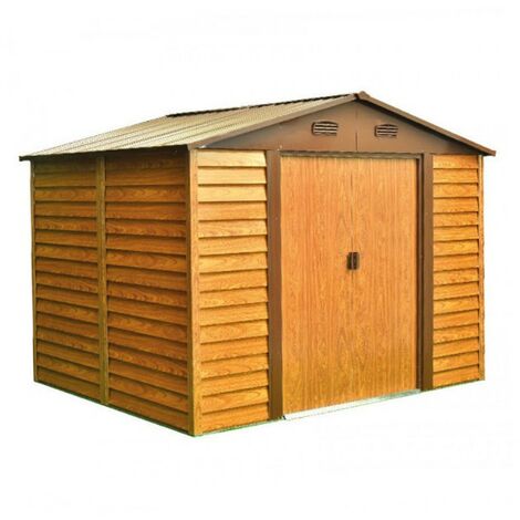 Casetta porta attrezzi in legno per giardino 198x98x197cm - Monofalda