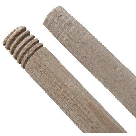 VERDELOOK Manico in Legno per Scope con innesto a Vite, 150 cm, Legno Naturale