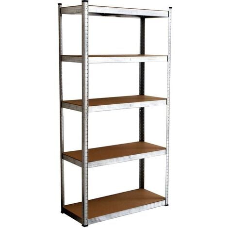 VERDELOOK Scaffale in metallo con 5 ripiani in legno 90x40x180cm