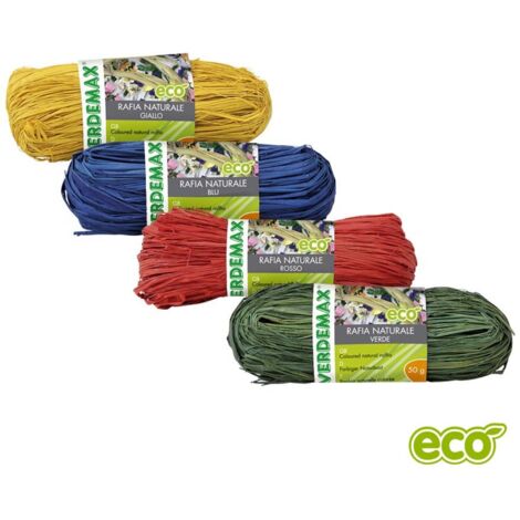 VERDEMAX 4511 Coil Rafia Naturale 50 g,Colore: Giallo