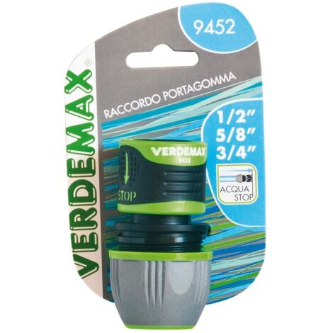 VERDEMAX 9452- RACCORDO PORTAGOMMA 1/2-5/8-3/4 ACQUASTOP