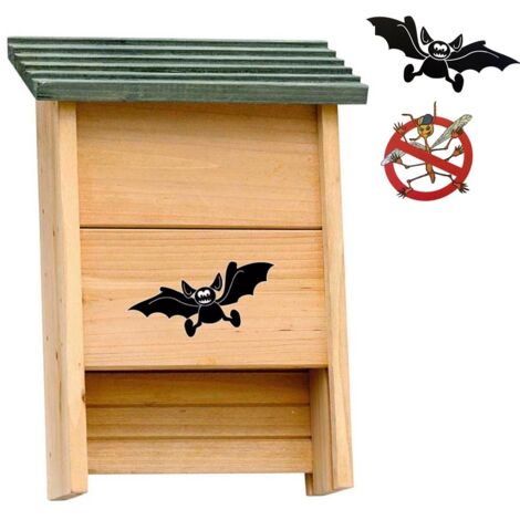 Rifugio Per Pipistrelli Relaxdays - Legno Verde, 29x18x6 Cm, Per Giardino, Con Gancio Per Appendere - Foto 3