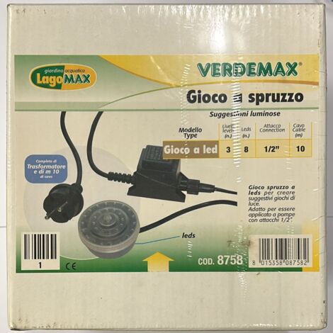 VERDEMAX - GIOCO SPRUZZO 3 LIVELLI 8 LEDS