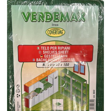 VERDEMAX - TELO PER RIPIANI IN BUSTA DA5PZ 40X100CM