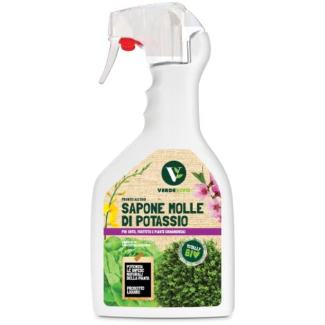 VerdeVivo SAPONE MOLLE DI POTASSIO Rimedio biologico Afidi Cocciniglia spray 750 ml