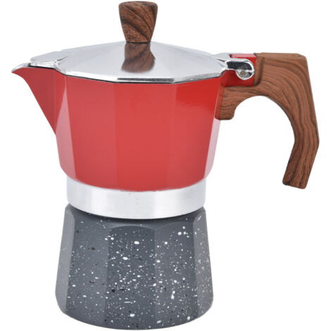 Verdickte, achteckige Kaffeekanne für 6 Tassen – ideal für Camping, Zuhause und Büro