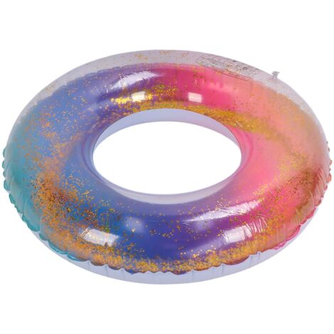 Verdickte, glitzernde Schwimmringe für den Pool, leuchtende und funkelnde Farben