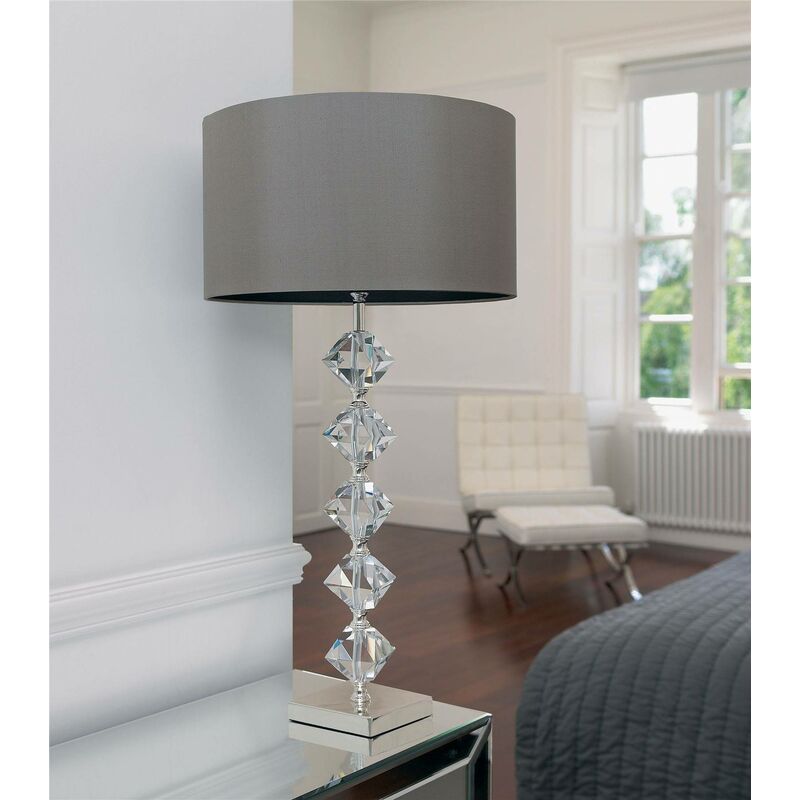 Endon Lighting - Endon Verdone - 1 Light Table Lamp Crystal with Shade, B22