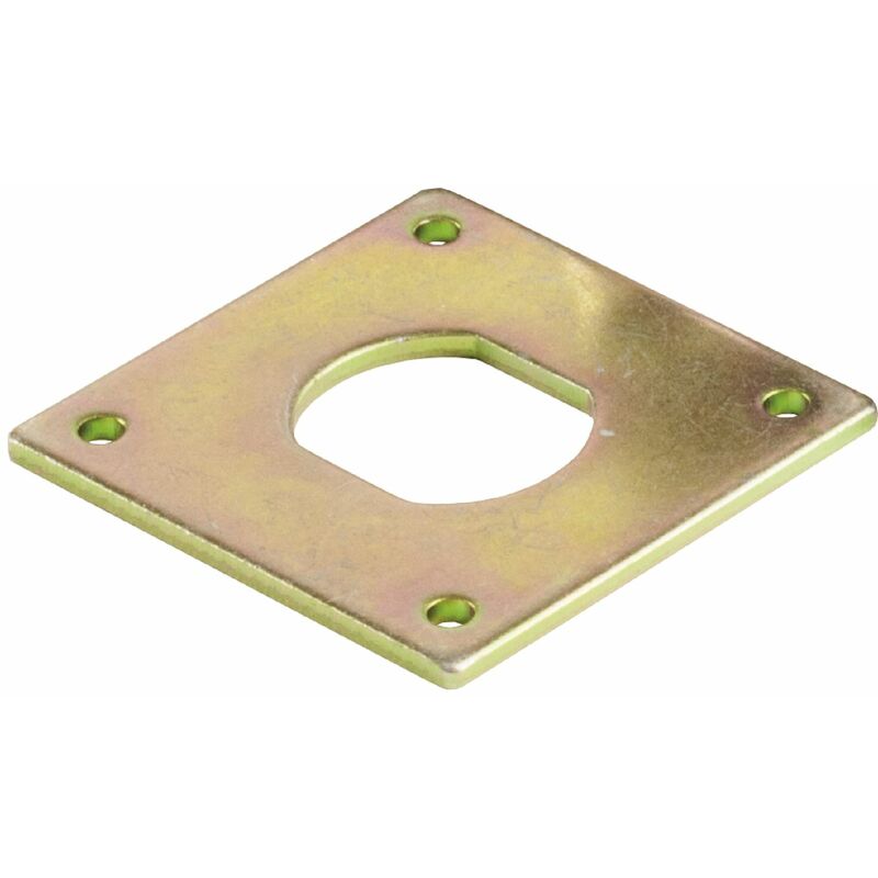 Spindschloss 300 Verdreh-Schutzplatte, 40x40x2mm, Stahl verzinkt - Siso