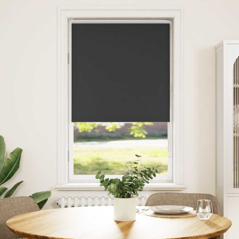 Verdunkelungsrollo Schwarz 85x130 Cm Stoffbreite 80, 7 Cm Vidaxl