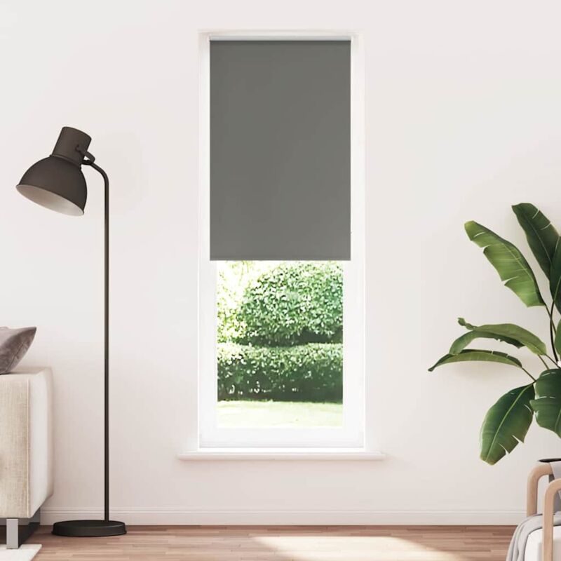 Vidaxl Verdunkelungsrollo Grau 65x230 Cm Stoffbreite 60, 7 Cm Polyester